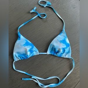 Blue Tie Dye Bikini Top (S)